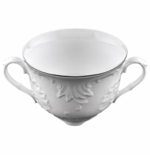 Бульонница 330 мл 1 шт Cmielow  Рококо  Отводка платина    128872