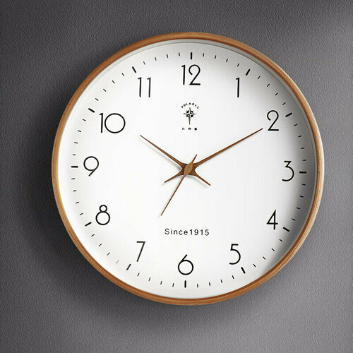 Polaris Wall Clock Living Room Simple Solid Wood Clock Modern Fashionable Creative Nordic Light Luxury Timepiece 30cm 4564₽