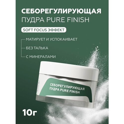 Пудра Гельтек Pure Finish себорегулирующая рассыпчатая для жирной и комбинированной кожи 10 г 1617₽