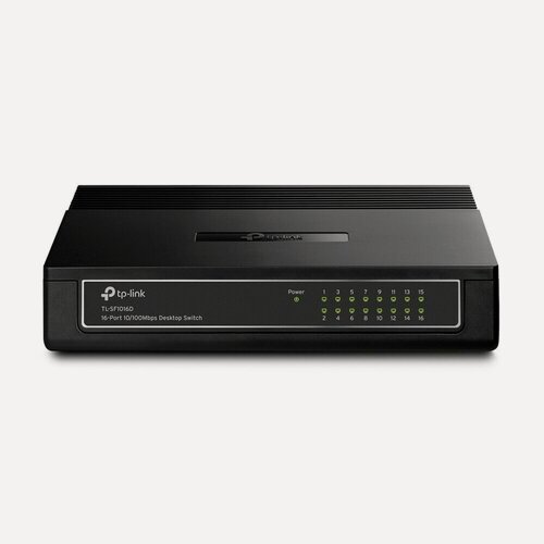 Изображение товара Коммутатор TP-Link TL-SF1016D неуправляемый, 16xRJ45 100Мбит/с, с поддержкой автосогласования и авто-MDI/MDIX