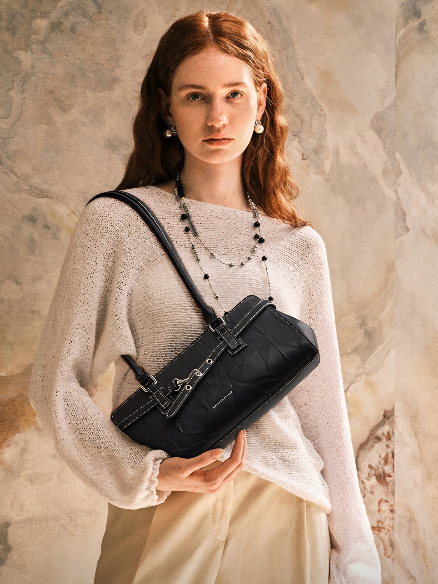 Сумка шоппер Cnoles из натуральной кожи, Choles, фактура гладкая, черный — фото 1