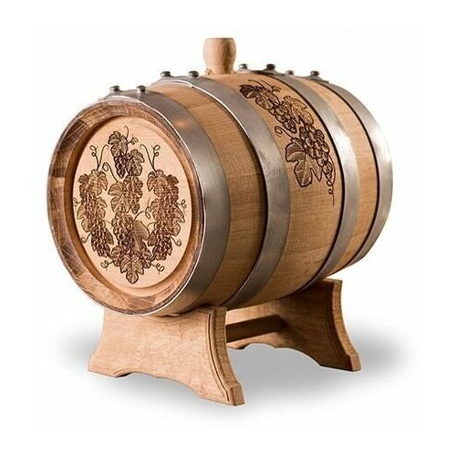 Бочка дубовая средний обжиг 10 л с гравировкой