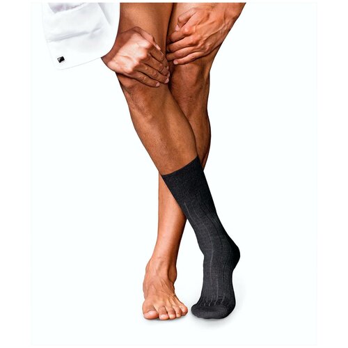 фото Мужские носки falke, 1 пара, классические, нескользящие, размер 45-46, черный