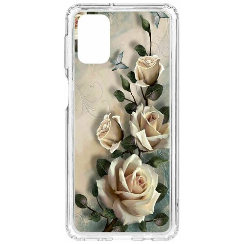 фото Чехол на samsung galaxy m31s kruche print белые розы / чехол для samsung / чехол с рисунком / чехол с принтом / чехол для самсунг / чехол для самсунг / бампер на гелакси / чехол накладка для гэлэкси / противоударная накладка для samsung galaxy / защита для galaxy / защита на samsung / cиликоновый чехол для samaung galaxy / пластиковый чехол на самсунг / защитный чехол для самсунг / чехольчик / защита телефона / ударопрочный чехол / галакси кruче