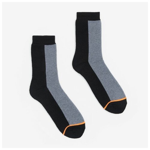 Носки , размер 43/44, черный, серый носки мужские блэк натали черные однотонные 43 44 размер набор 6 пар