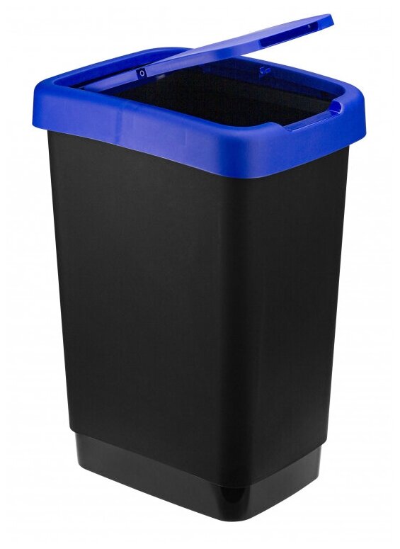 IDEA Контейнер для мусора «Твин», 25 л, цвет синий - фотография № 7
