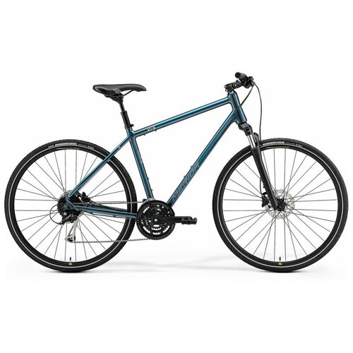 Горный гибрид Merida Crossway 100 (2021) 700*XS(L) teal-blue (silver-blue/lime)