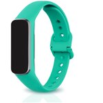 Силиконовый ремешок для Samsung Galaxy Fit 2 / Спортивный браслет Premium для Самсунг Гелакси Фит 2 (Зеленый) - изображение