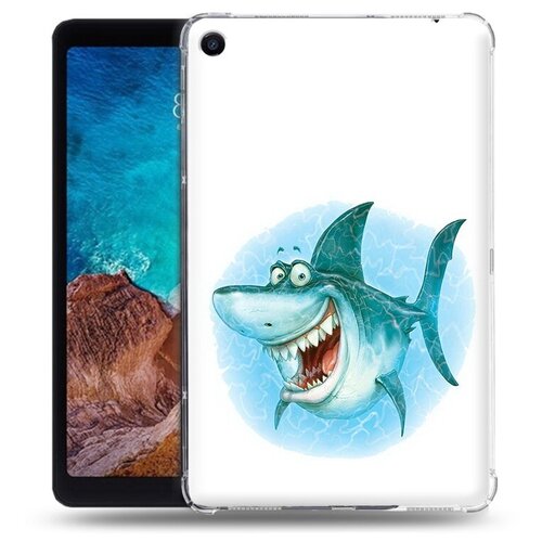Чехол задняя-панель-накладка-бампер MyPads веселая акула для Xiaomi Mi Pad 4 Plus противоударный чехол задняя панель накладка бампер mypads веселая акула для xiaomi mi pad 4 противоударный