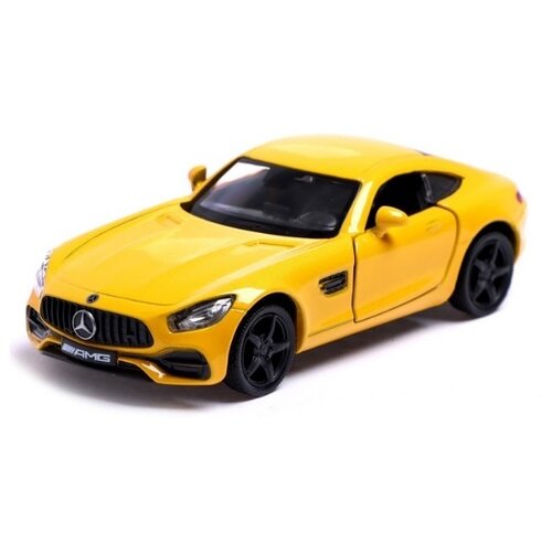 фото Машина металлическая mercedes-amg gt s, 1:32, открываются двери, инерция, цвет жёлтый автоград