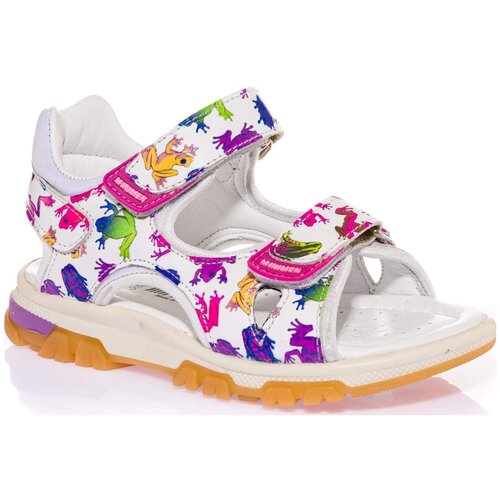 фото Сандалии minimen, ж цвет белый-принт-лягушки, размер 24