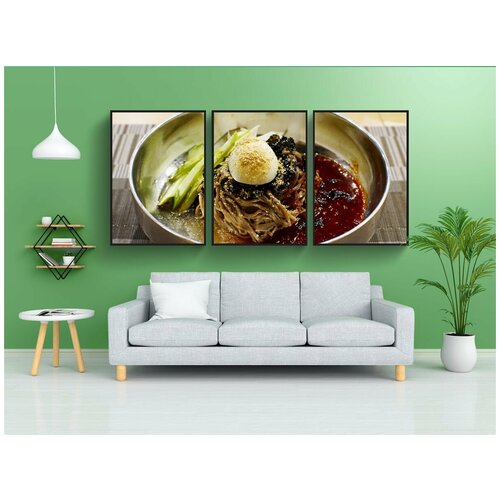 фото Набор модулных постеров для интерьера "гречневая субтитры китайские, makguksu, не луча окончательной китайский" 60x90 см. в тубусе, без рамки lotsprints