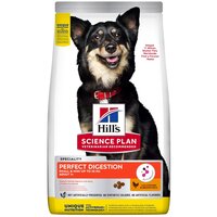 Сухой корм Hill's Science Plan Perfect Digestion для взрослых собак мелких пород для поддержания здоровья пищеварения и питания микробиома, с курицей и коричневым рисом, 1.5 кг