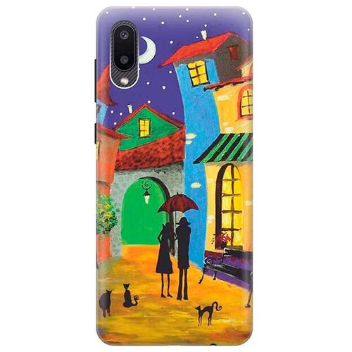 фото Чехол - накладка artcolor для samsung galaxy a02 с принтом "разноцветный город" re:pa