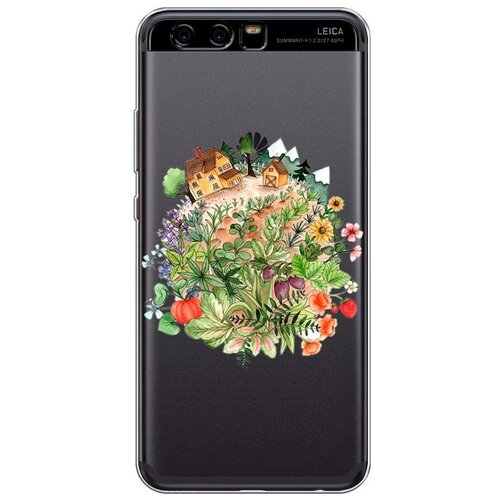 фото Силиконовый чехол "зеленая поляна" на huawei p10 / хуавей п10 case place