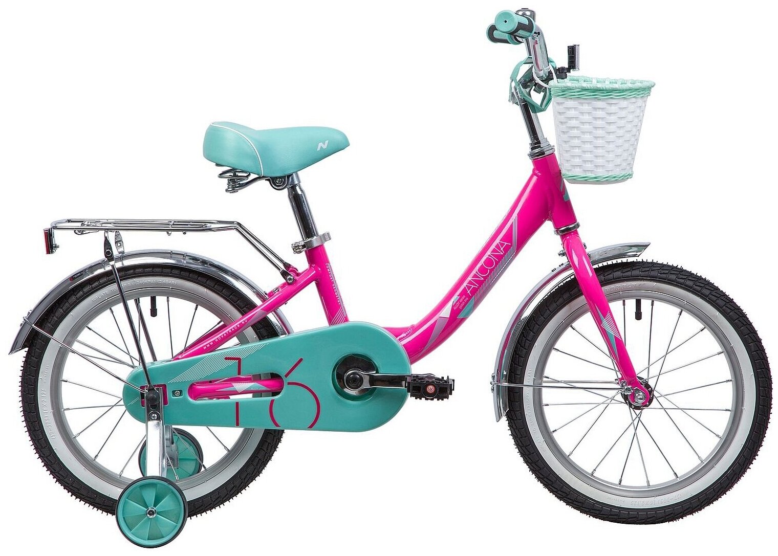 Детский велосипед Novatrack Ancona 16 (2019) рама 10,5 Розовый