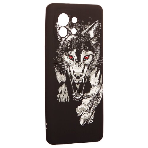 фото Чехол для xiaomi mi 11 0.8мм силикон luxo с флуоресцентным рисунком kaws j72