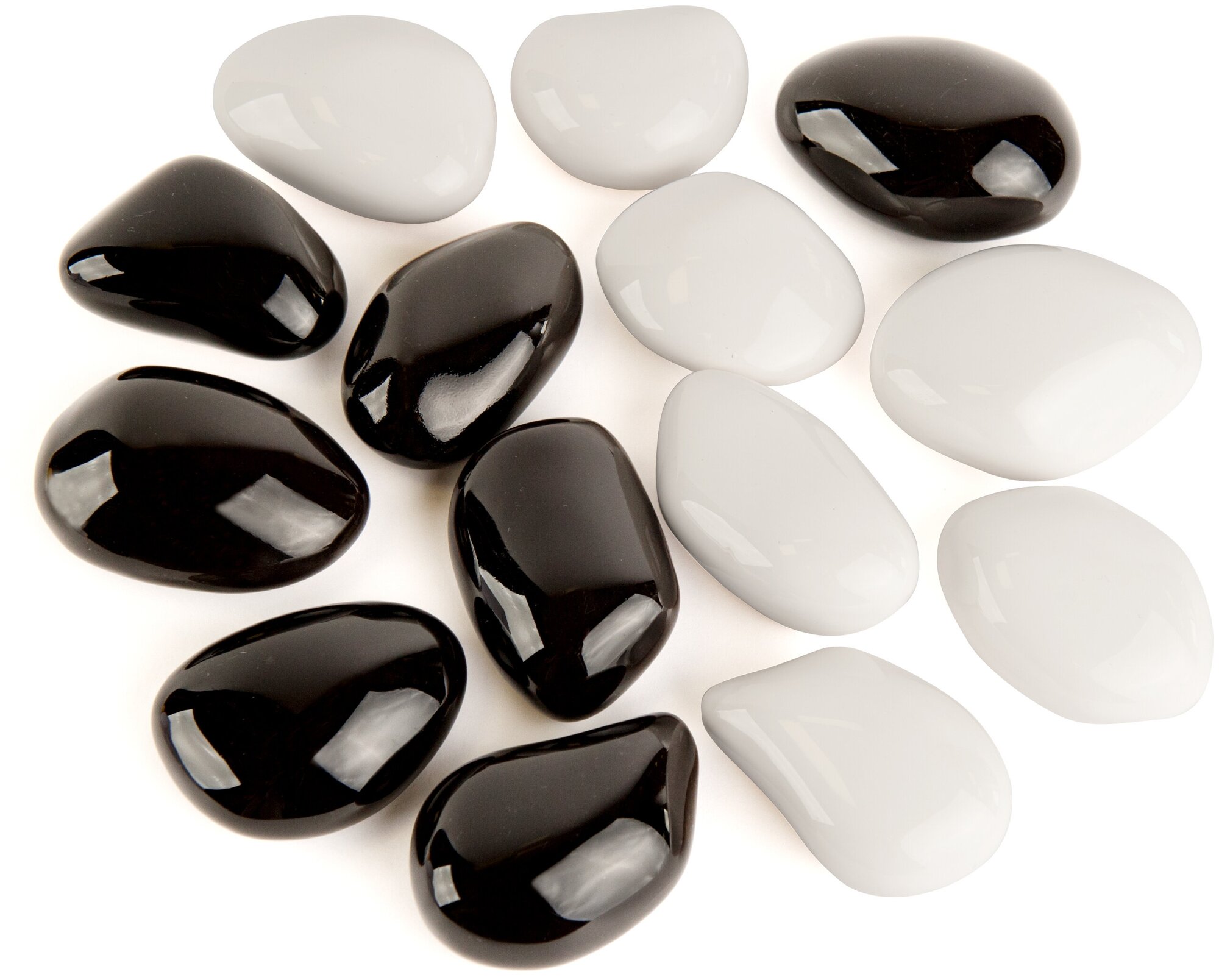 Набор Bioteplo из 14 керамических белых камней для биокаминов - фотография № 3