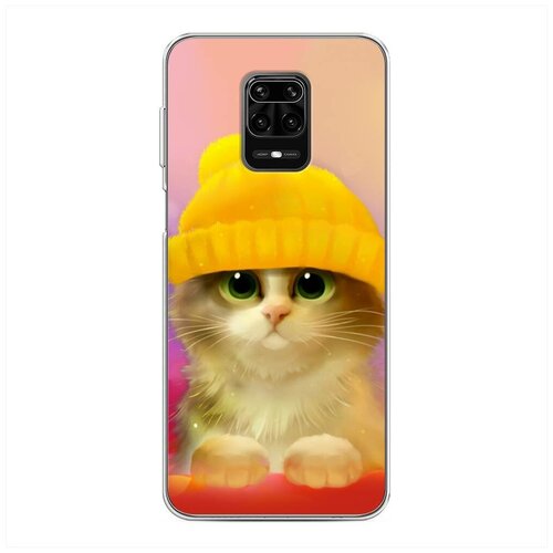 фото Силиконовый чехол "котенок в желтой шапке" на xiaomi redmi note 9s / сяоми редми нот 9s case place