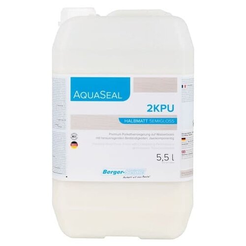 Лак Berger-Seidle Aqua-Seal 2KPU полиуретановый бесцветный, полуматовая, 5.5 л