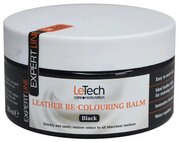 Восстановитель цвета для кожи без покрытия, бальзам, черный, LeTech, Leather Re-Colouring balm Black, 200ml