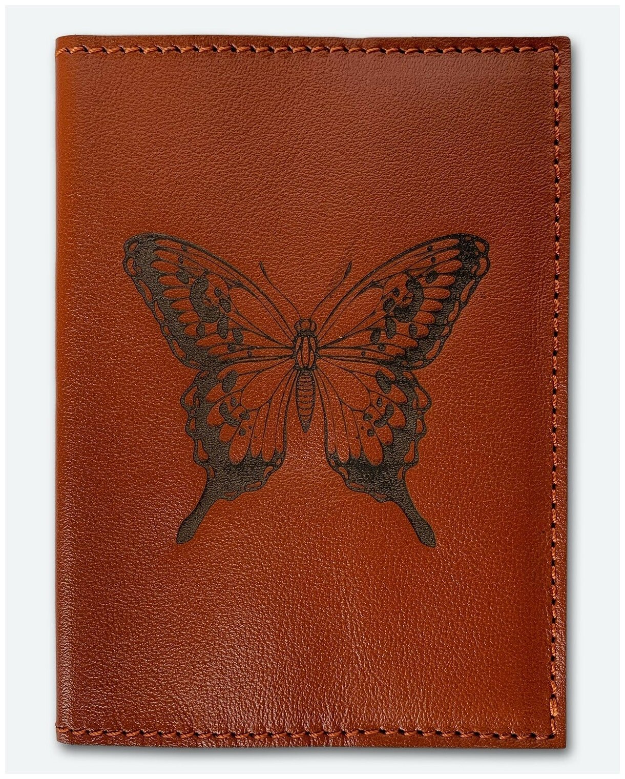 Обложка для паспорта KAZA Бабочка рыжий 
