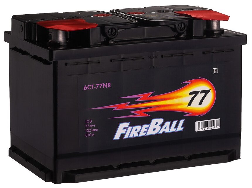 Автомобильный аккумулятор FIRE BALL 6СТ-77 (0) NR (арт. 577112020)