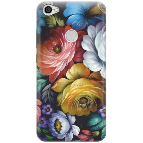 фото Re:paчехол - накладка artcolor для xiaomi redmi note 5a prime с принтом "цветочная роспись"