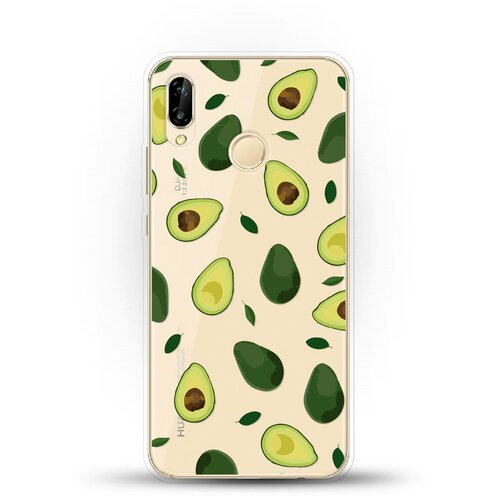 фото Силиконовый чехол узор из авокадо на huawei p20 lite andy & paul