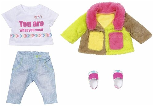 Zapf Creation 830-154 Baby Born комплект одежды для кукол с радужным пальто