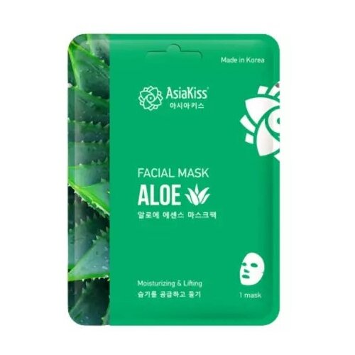 AsiaKiss Маска тканевая для лица с экстрактом алое - Aloe essence facial mask, 25г