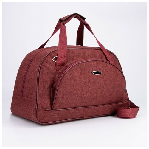 фото Сумка спортивная, отдел на молнии, наружный карман, длинный ремень, цвет бордовый tl