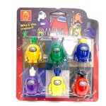 Набор фигурок-игрушек Among us/Амонг ас, 6 фигурок со сменными 6 шляпками - изображение