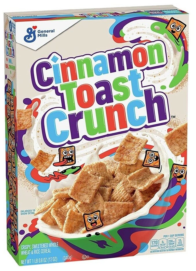 Сухой завтрак General mills Cinnamon Toast Crunch с корицей, 340 г - фотография № 1