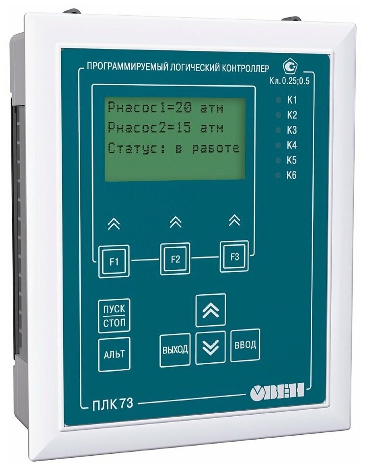 Овен ПЛК73 контроллер с HMI для локальных систем в щитовом корпусе с AI/DI/DO/AO