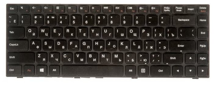 Keyboard / Клавиатура для ноутбука Lenovo IdeaPad 100-14IBY, 100s-14IBY черная