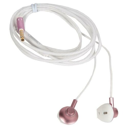 Наушники REMAX RM-711 Wired Earphone микрофон подключение Jack 35 mm розовый 53600₽