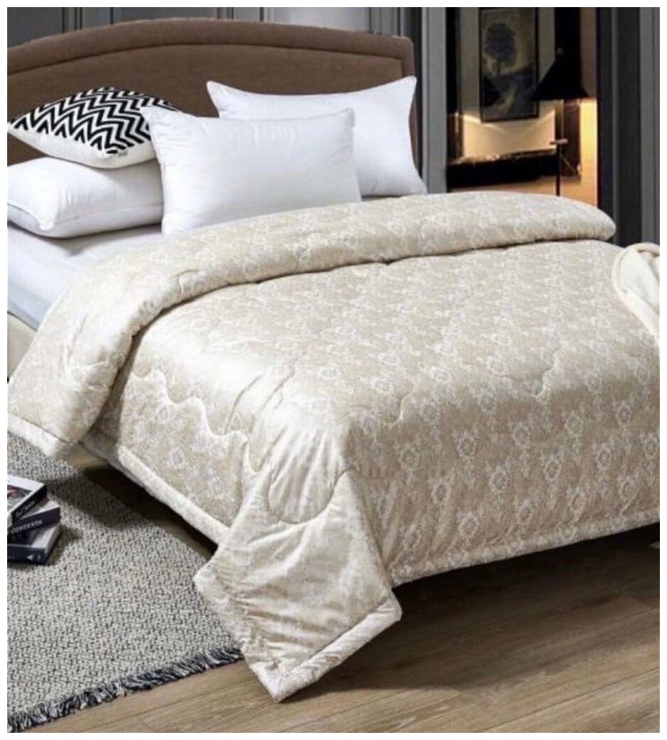 Одеяло 2 спальный 180x220 см, Всесезонное, с наполнителем Шелк - фотография № 1