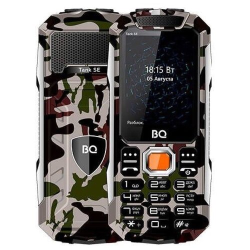 Телефон BQ 2432 Tank SE, 2 SIM, армейский зеленый сотовый телефон bq 2432 tank se black