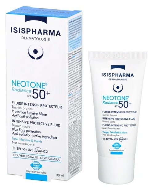 ISISPHARMA Neotone Radiance SPF 50+ Крем для предупреждения гиперпигментации для лица и шеи, 30 мл