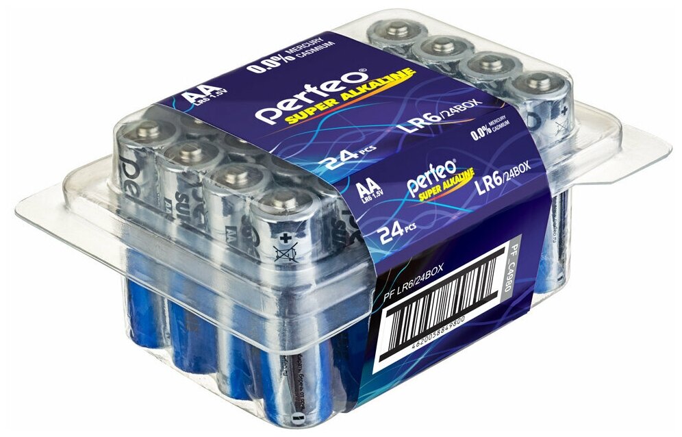 Батарейки Perfeo LR6/24BOX Super Alkaline