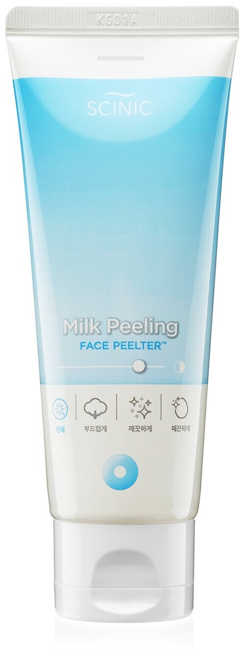 Деликатный гель пилинг для чувствительной кожи лица с лактобактериями SCINIC FACE PEELTER MILK PEELING, 80мл