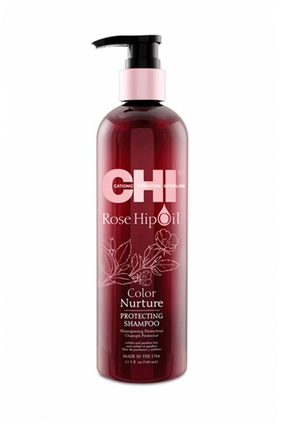 CHI Rose Hip Oil Shampoo - Шампунь с маслом шиповника для окрашенных волос 340 мл