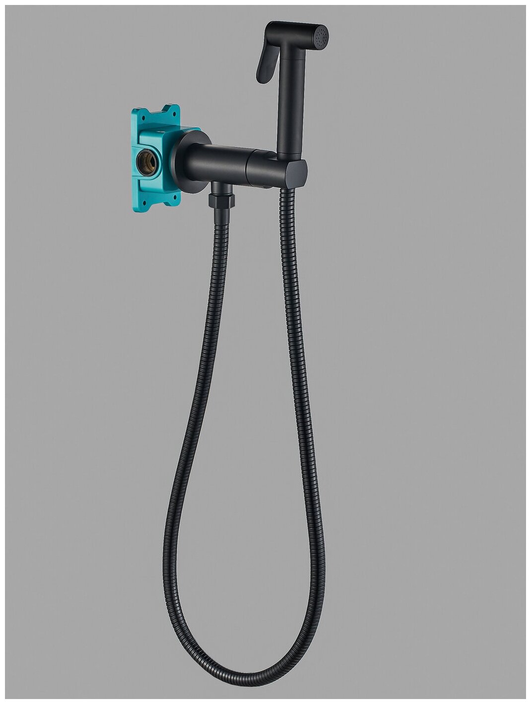 Гигиенический душ с прогрессивным смесителем скрытого монтажа AGATA чёрный