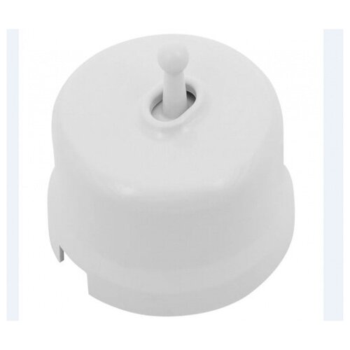 BIRONI Пластик Белый Выключатель 1-кл. перекрестный (тумблерный)