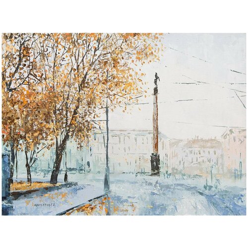 фото Картина маслом "дворцовая площадь" клеверов русская живопись