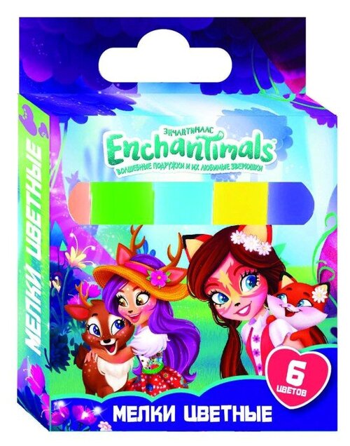 CENTRUM Мелки цветные Enchantimals, 6 цветов (89101)