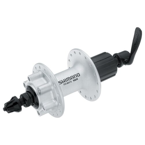 Втулка передняя Shimano M475, 36 отв, 6-болт, QR, серебристый