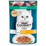 Корм консервированный для взрослых кошек GOURMET Перл Нежное филе со вкусом кролика в соусе - изображение