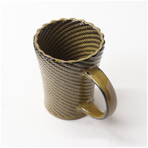 Керамическая кружка Parametric M4, Стакан для кофе и чая 200мл, Цвет зеленый